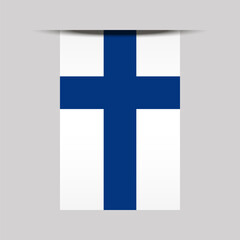 Naklejka premium Finland Banner Flag Vector Illustration