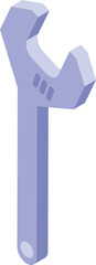 Adjustable wrench fixing building providing support isometric icon
