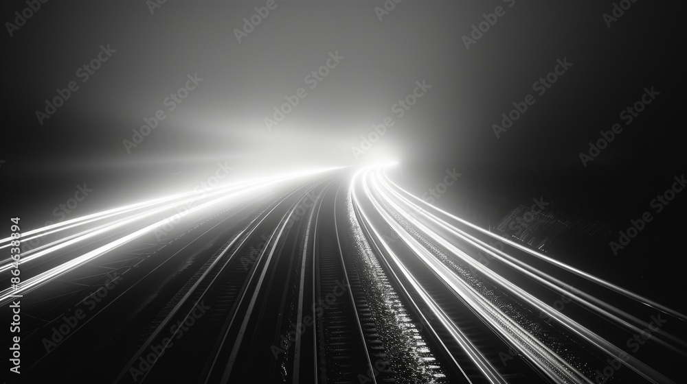 Poster the contrast of bold harsh lines and soft dreamy light trails creates a mesmerizing visual experienc