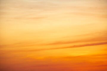 Beautiful , luxury soft gradient orange gold clouds and sunlight on the blue sky perfect for the background, take in everning,Twilight, Large size, high definition landscape photo