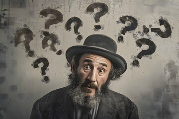 Jewish Man Thinking About Questions

