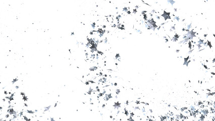 Fototapeta premium Plummeting Christmas Sparkles: Captivating 3D Illustration of Descending Holiday Star Glitters