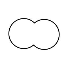 Brutal abstract geometric outline. Contemporary figures brutal spiral oval stars and other elements. Swiss design aesthetic.