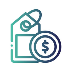 Obraz premium pricing gradient icon