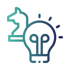 business growth gradient icon