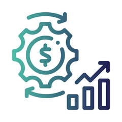 business growth gradient icon