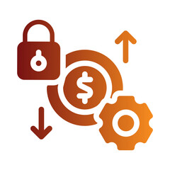 expense flat gradient icon