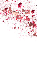 hearts on a transparent background. 3D rendering. for valentine's day and wedding. PNG Rain from hearts. in transparent PNG