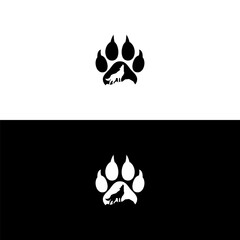 Illustration silhouette of Black Wolf.coyote