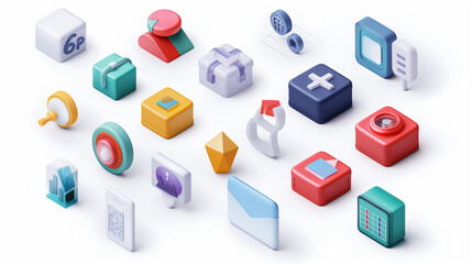 Naklejka premium icons set for business