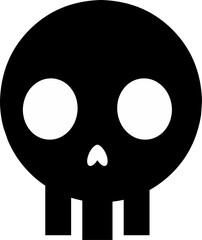 Halloween skull and crossbones icon