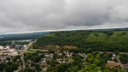view of the city from the hill
