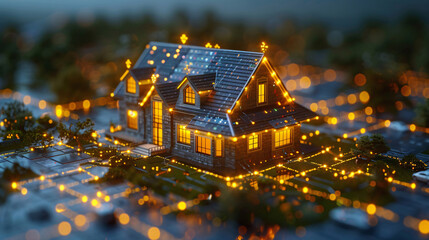 smart home with  devices. Smart home conceptual banner. Building House system internet of things