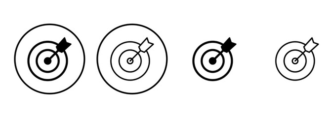 Target icon set. goal icon vector. target marketing icon vector