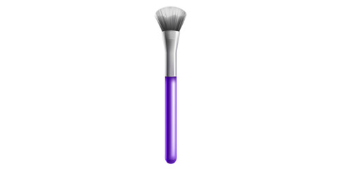 Realistic Purple Makeup Brush Vector Illustration.	