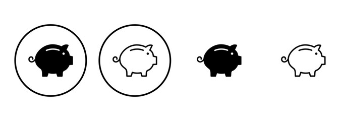 Piggy bank icon vector. piggy money icon