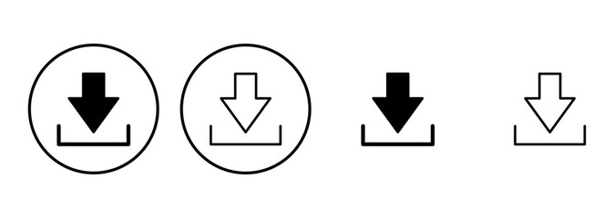 Download icon set. Download vector icon