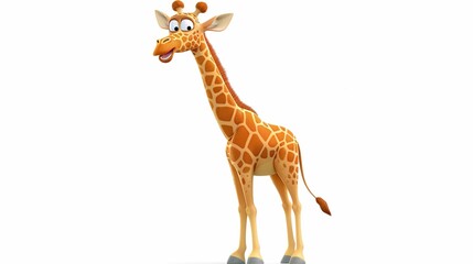 Obraz premium A 3d girafee on white background UHD wallpaper