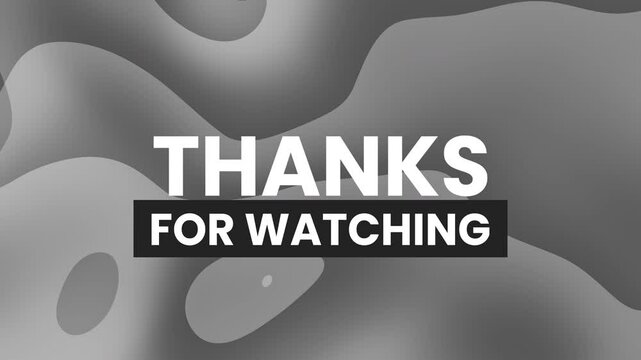 thanks for watching card with a black and white background, perfect for events, army appreciation gestures, or camouflage enthusiasts.