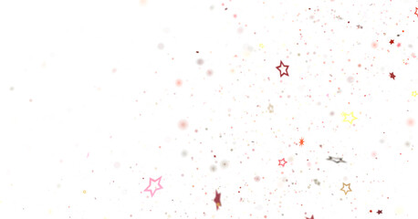 Stars - Holiday golden decoration, glitter frame isolated -