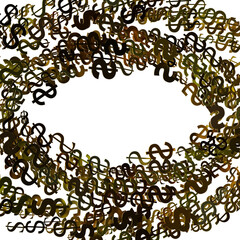 Dollar Signs Raining over Transparent Background