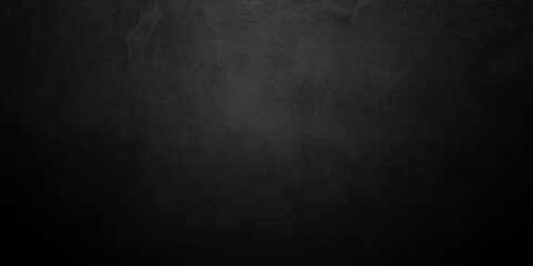 Abstract black stone wall texture grunge rock surface. dark gray background backdrop. wide panoramic banner. old wall stone for dark black distressed grunge background wallpaper rough concrete wall.