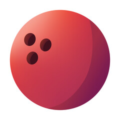 Red bowling ball vector illustration, bowling ball clip art, bowling ball icon