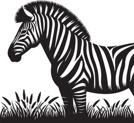 Obraz premium Zebra Silhouette vector illustration