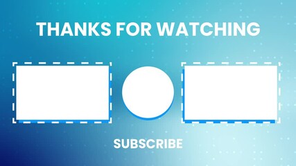 youtube end screen blue minimalist background, suitable for channel promotion, gaming, minimalist, aesthetic