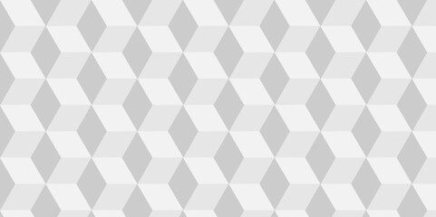 Fototapeta premium Vector white and gray cube geometric pattern grid backdrop triangle background. Abstract cube geometric tile and mosaic wall or grid backdrop hexagon technology. white geometric block cube structure.