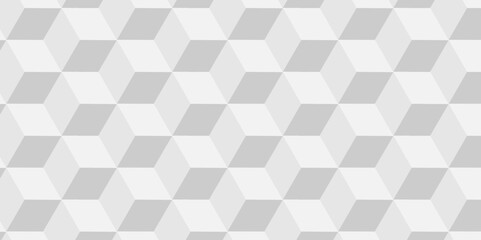 Fototapeta premium Vector white and gray cube geometric pattern grid backdrop triangle background. Abstract cube geometric tile and mosaic wall or grid backdrop hexagon technology. white geometric block cube structure.