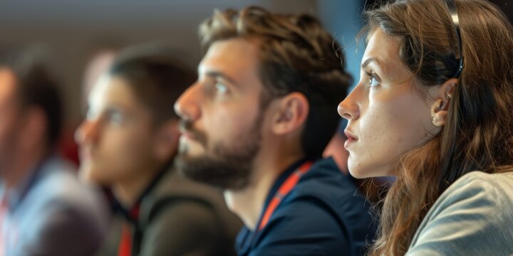 A close-up of a heated debate between scientists at a conference