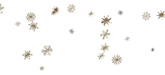 Snowflake Blizzard: Brilliant 3D Illustration Showcasing Descending Holiday Snowflakes