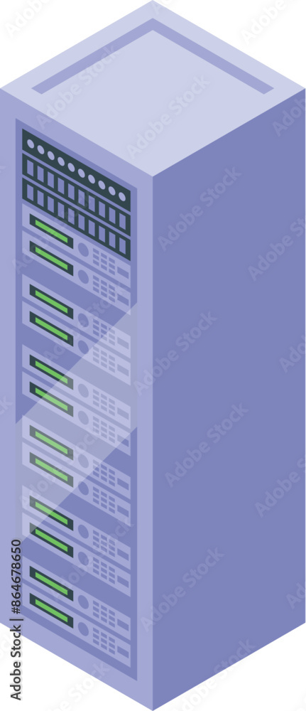 Poster mainframe server unit is hosting cloud computing services