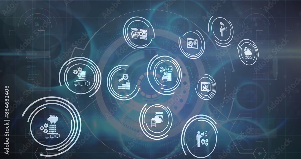 Poster Image of text with globe and network of connections