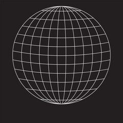 Global Connectivity - Simplified World Grid Icon. Global icon template. EPS 10