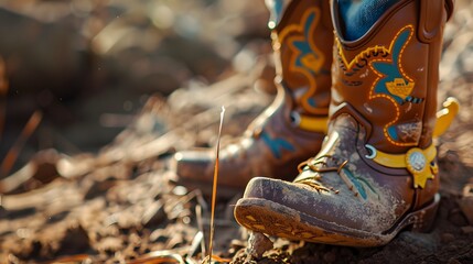 Side view of Woody's Boots from Toys Story