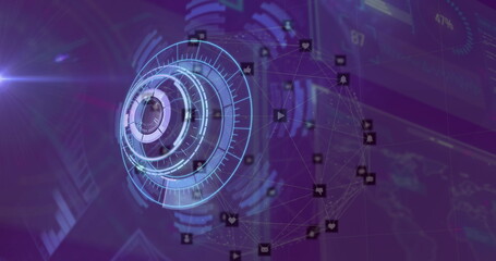 Image of scope scanning and data processing on screens