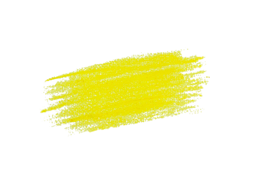 golden yellow colored hand drawn wax crayon chalk rough strokes texture,cutout in transparent background,png format