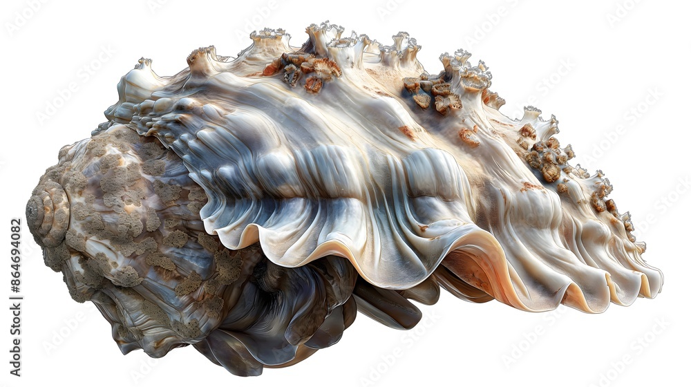 Poster 1. render a detailed image of a barnacle's entire body, isolated on a transparent background, showca