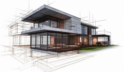 Obraz premium Architect creative process 