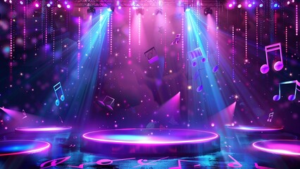 Colourful Music Stage Creative Scene