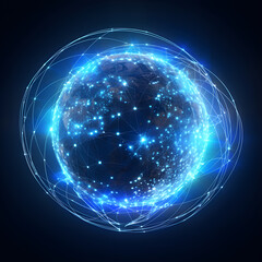 Obraz premium Global Connectivity and Digital Landscape: An Abstract Representation of BT Business