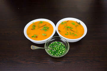 A Bowl of Scrumptiously Colorful and Delectably Tasty Yellow Thai Soup