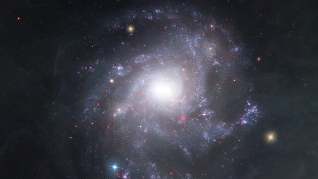 Space Travel NGC 5468 is an intermediate spiral galaxy located in the constellation Virgo. Space Flight to star field Galaxy and Nebulae deep space exploration.Elements furnished by NASA image. 