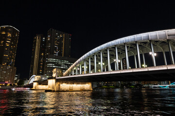 Obraz premium 勝鬨橋 夜