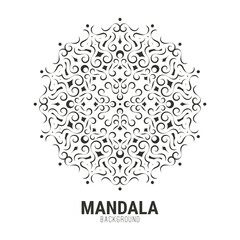 Mandala flat background design template