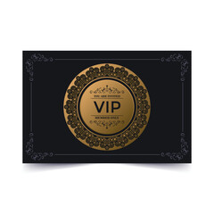 luxury dark vip card in ornament texture