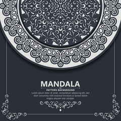Flat mandala arabesque background