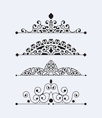 Vintage ornamental elements design collection